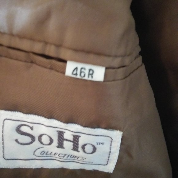 🔴Sold🔴Vintage Retro Goldish Tan and Cream Plaid Blazer - Picture 8 of 8